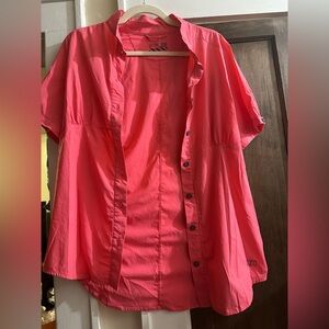 NWOT Helly Hansen size XL- pink button down hiking shirt